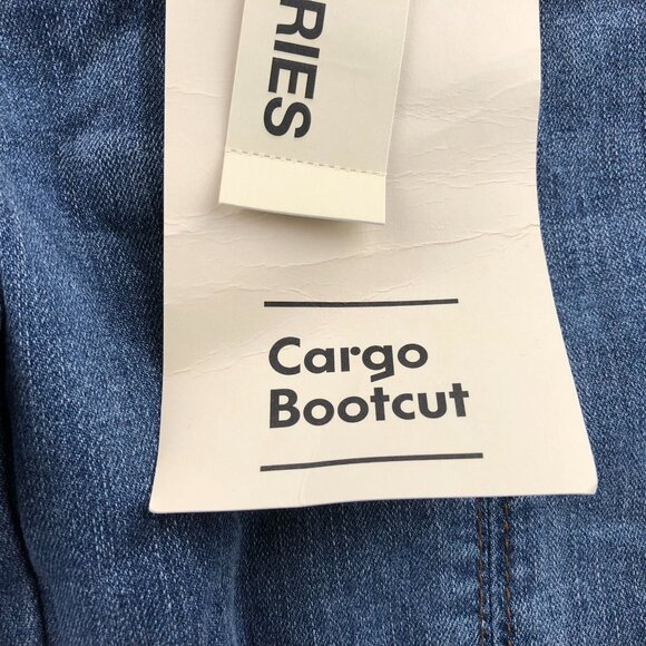 NWT No Boundaries Womens Jeans Size 2 Cargo Bootcut Denim Blue Mid Rise Casual - Picture 11 of 16